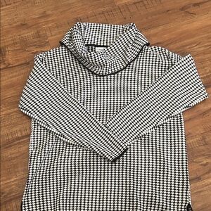 Calvin Klein Black and White Houndstooth Sweater